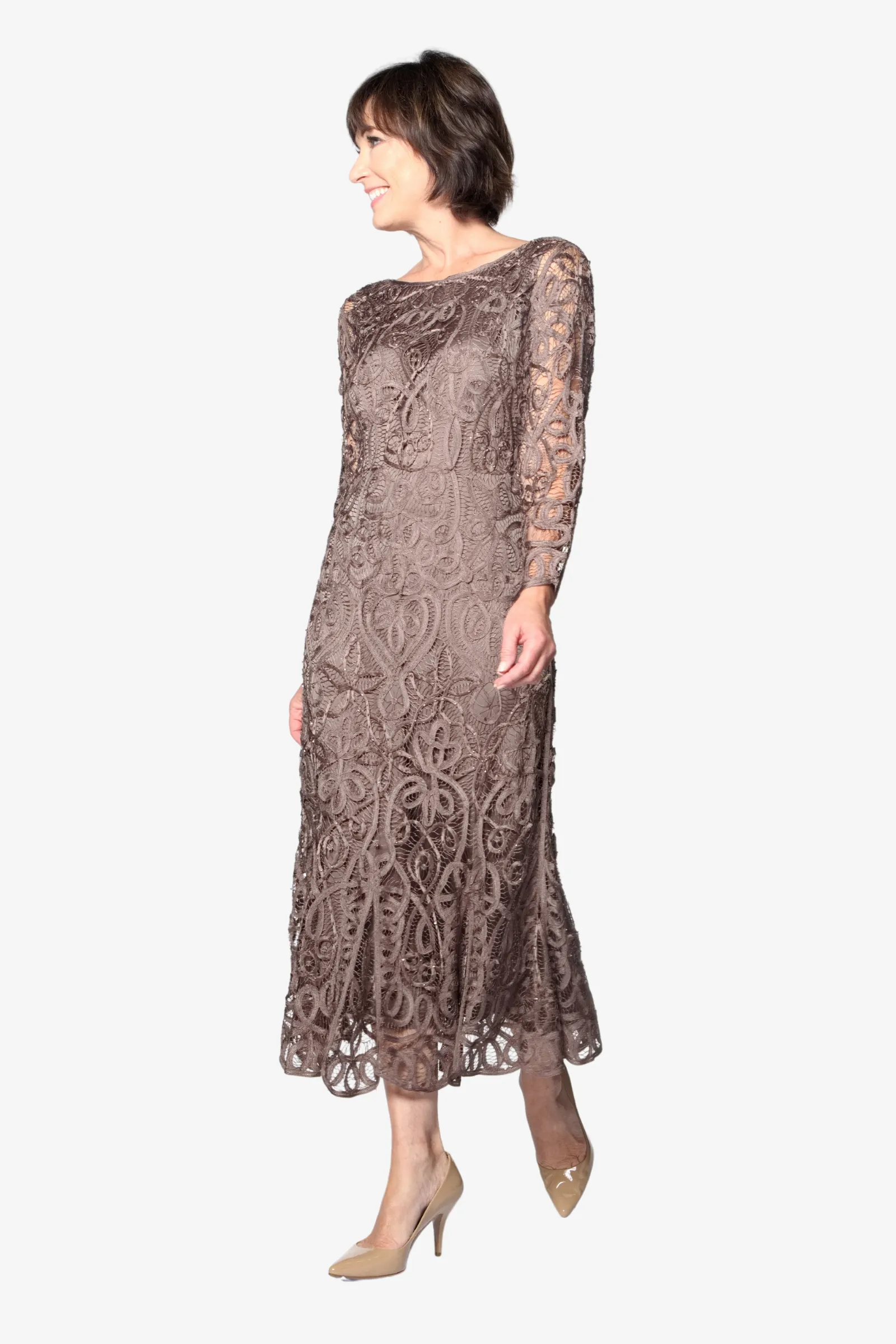 Soulmates D1423 Long Sleeve T-Length Dress