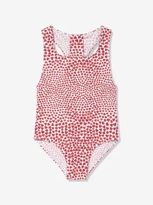 Stella McCartney Girls Heart Swimsuit in Red