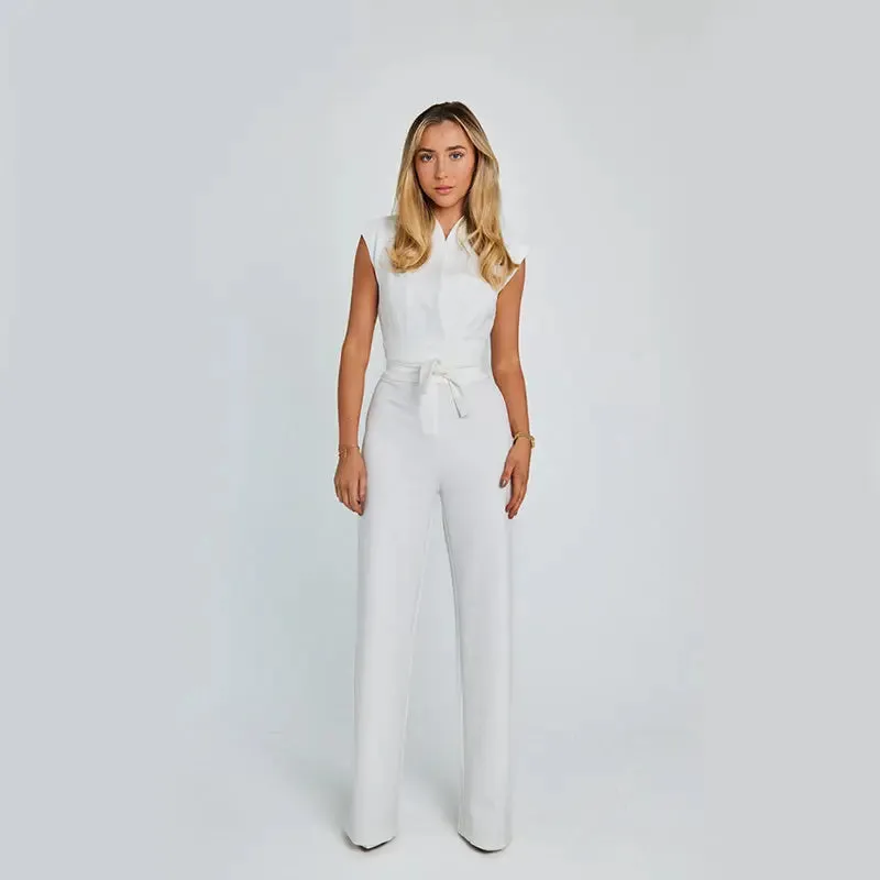 Stylish Elegant Long Sleeveless Jumpsuit