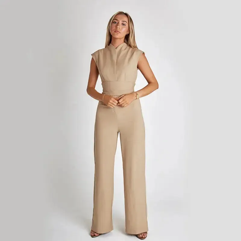 Stylish Elegant Long Sleeveless Jumpsuit