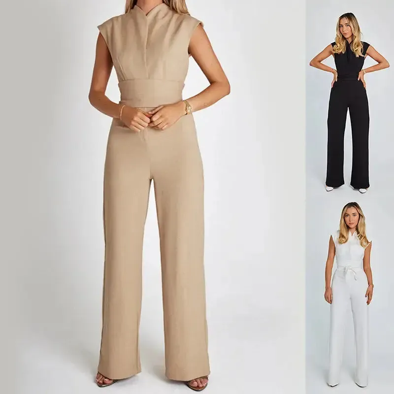 Stylish Elegant Long Sleeveless Jumpsuit