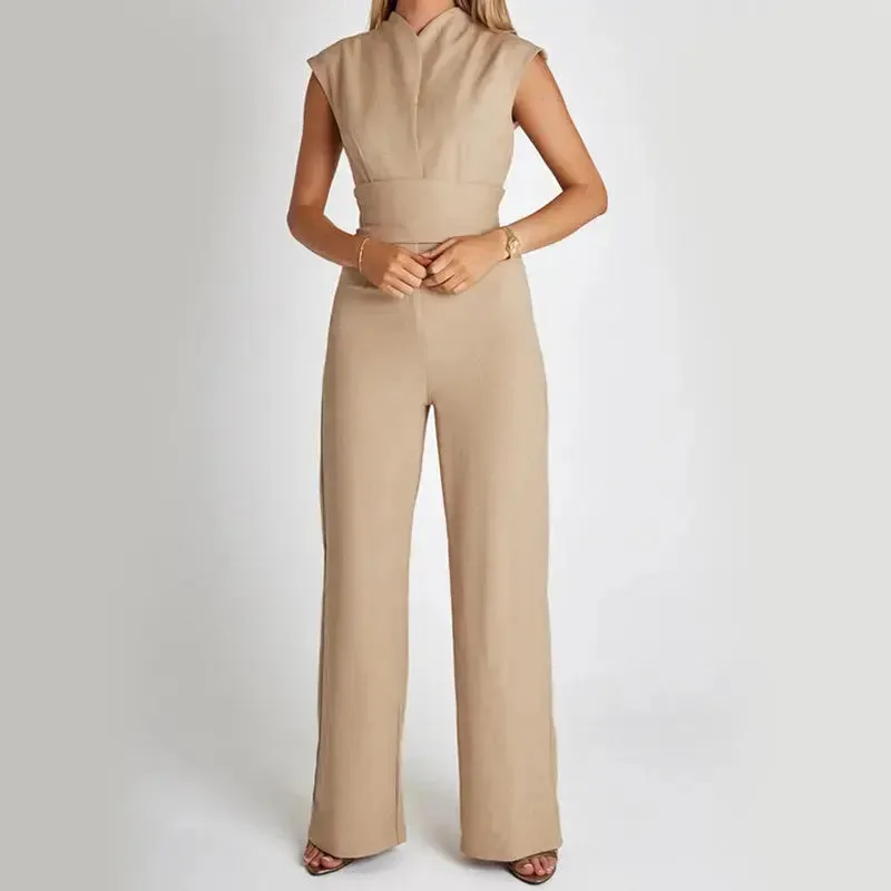 Stylish Elegant Long Sleeveless Jumpsuit