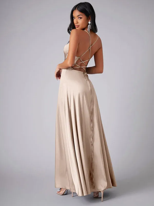 TEEK - Slim Fit Elegant Backless Long Dress