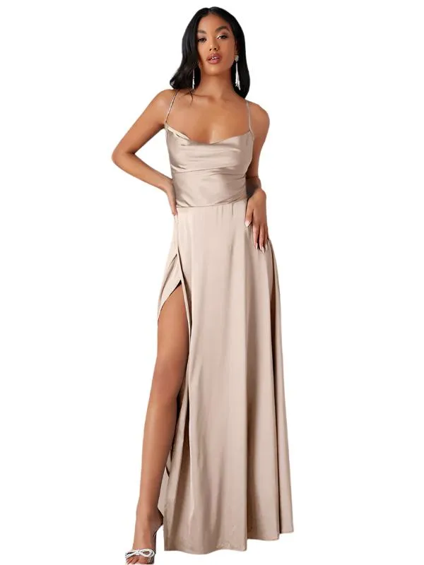 TEEK - Slim Fit Elegant Backless Long Dress