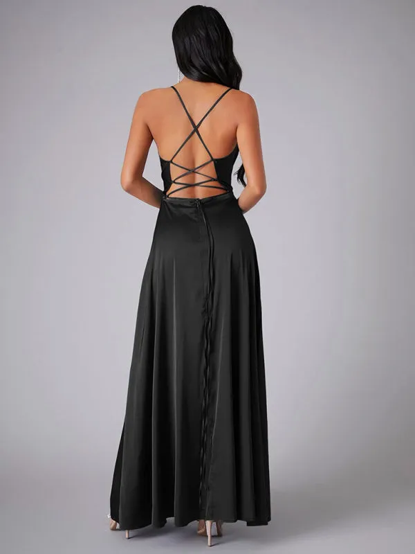 TEEK - Slim Fit Elegant Backless Long Dress