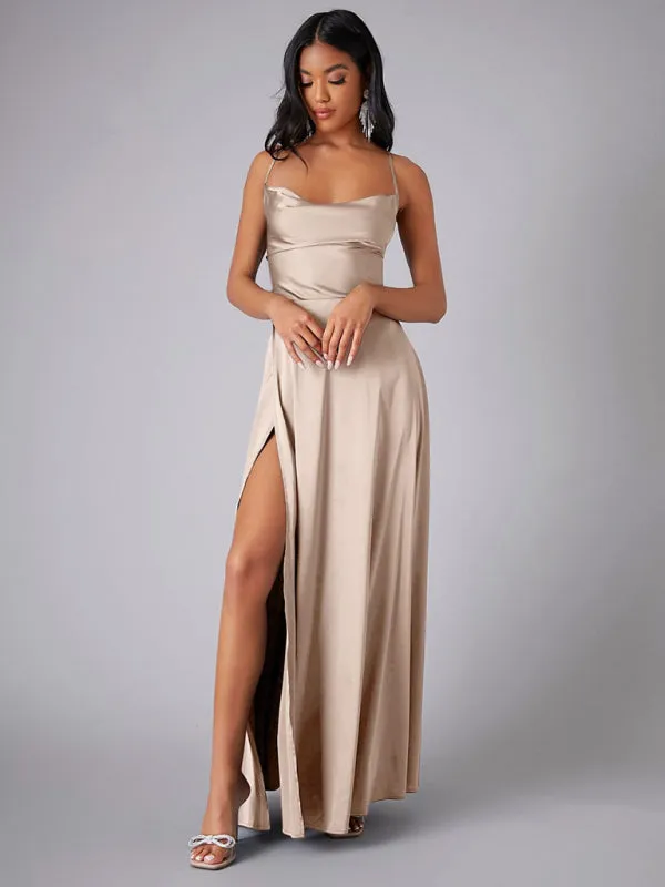 TEEK - Slim Fit Elegant Backless Long Dress