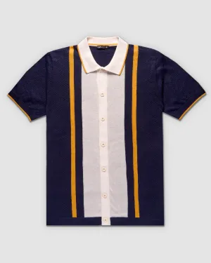 The Varsity Knit Short Sleeve Shirt - Navy