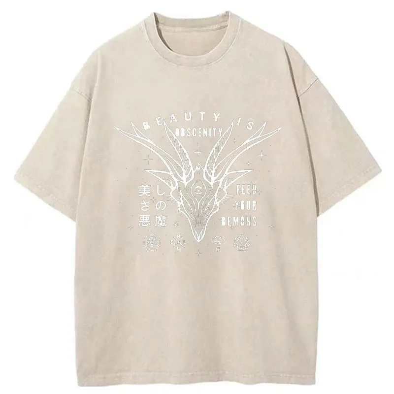 Tokyo-Tiger Beautiful Devil Japanese Washed T-Shirt