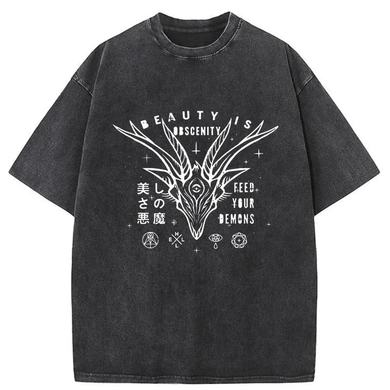 Tokyo-Tiger Beautiful Devil Japanese Washed T-Shirt