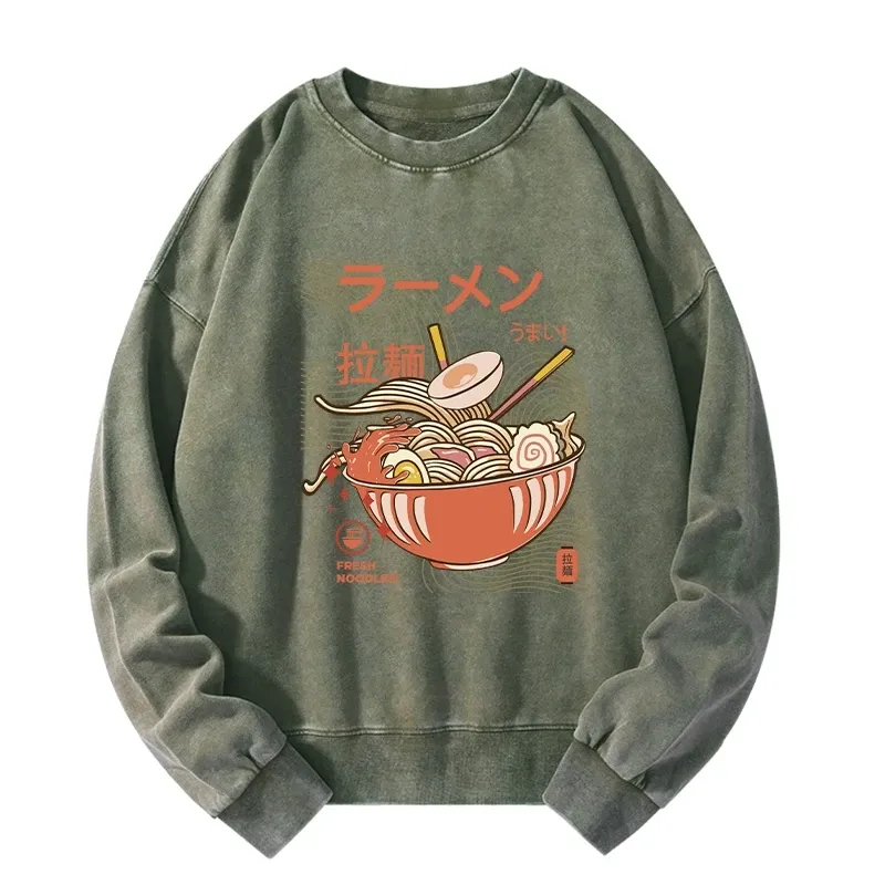 Tokyo-Tiger Fresh Ramen Noodles Washed Sweatshirt