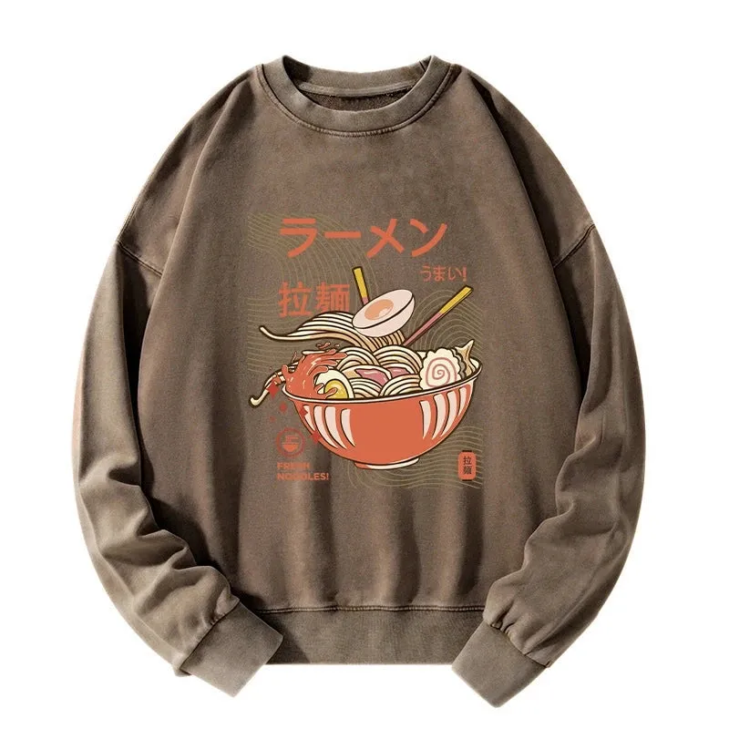 Tokyo-Tiger Fresh Ramen Noodles Washed Sweatshirt