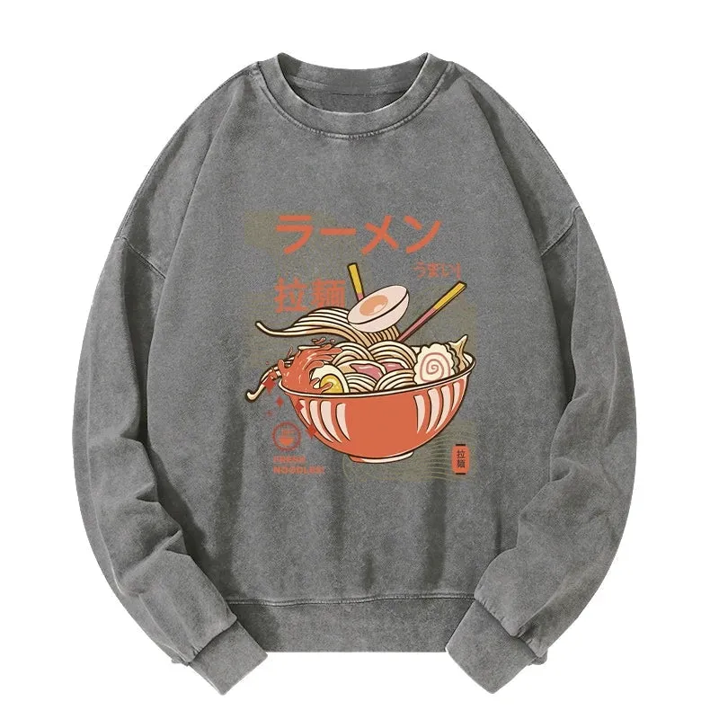 Tokyo-Tiger Fresh Ramen Noodles Washed Sweatshirt