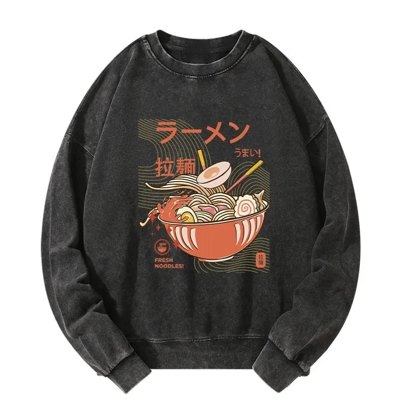 Tokyo-Tiger Fresh Ramen Noodles Washed Sweatshirt