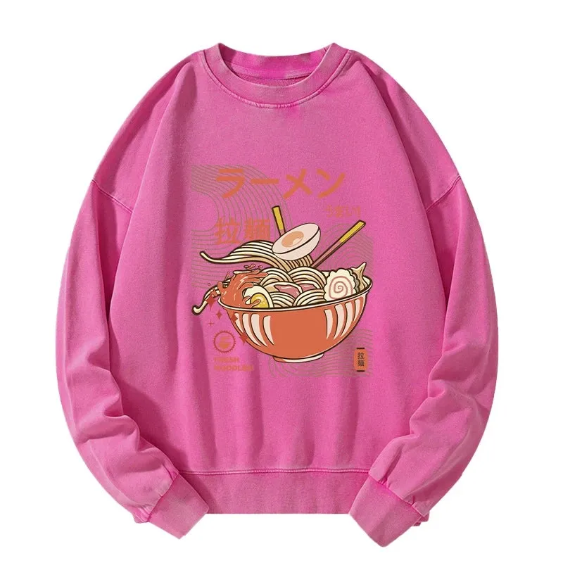 Tokyo-Tiger Fresh Ramen Noodles Washed Sweatshirt