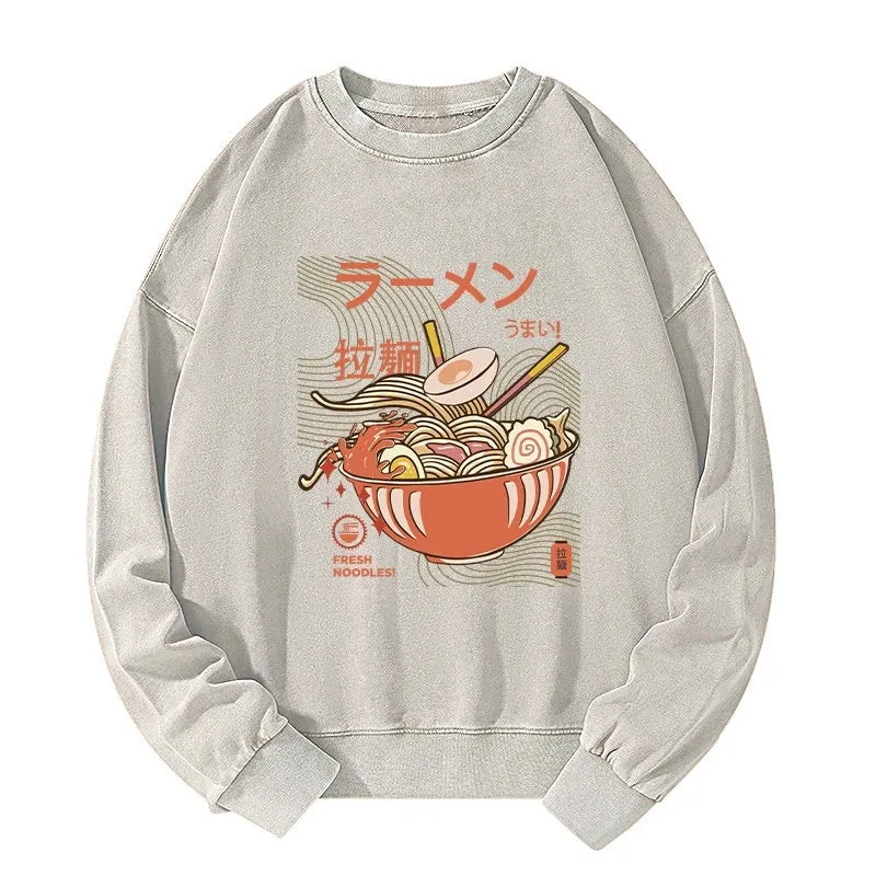 Tokyo-Tiger Fresh Ramen Noodles Washed Sweatshirt