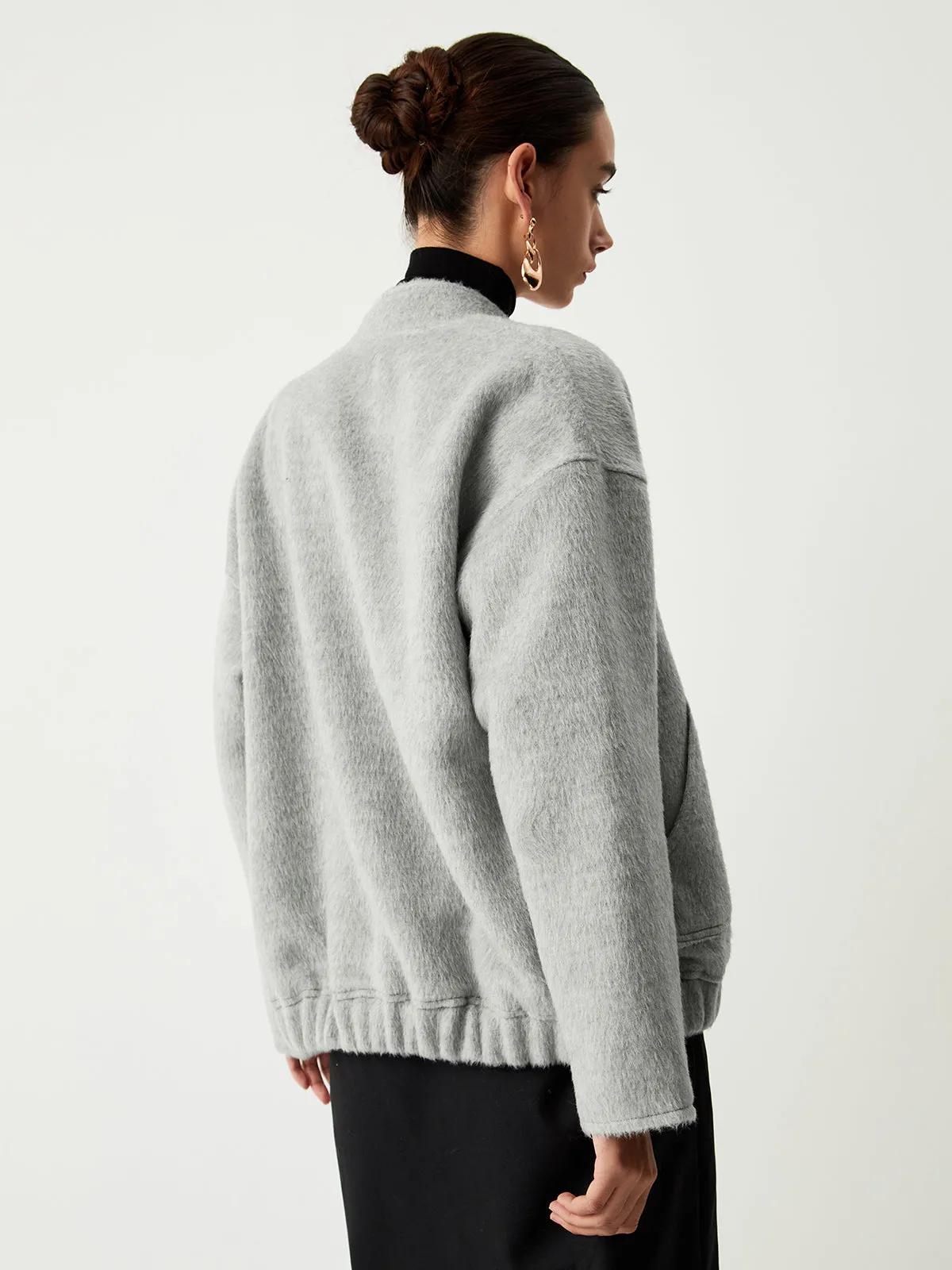 Toleet-Winter and Autumn Outfits Christmas/Thanksgiving_Double Pockets Graceful Woven Jacket