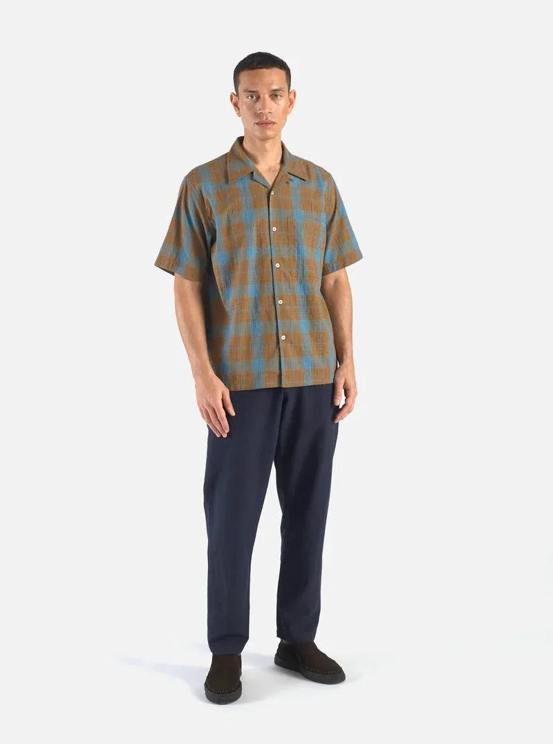 Universal Works - Camp Shirt In Sea/Sand Taki Check