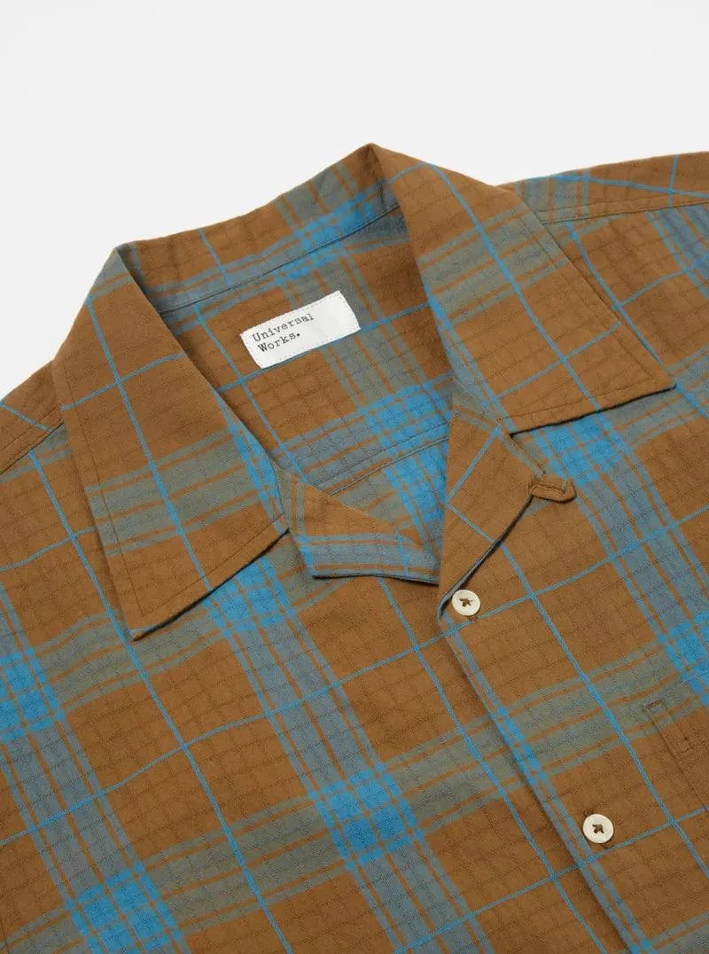 Universal Works - Camp Shirt In Sea/Sand Taki Check