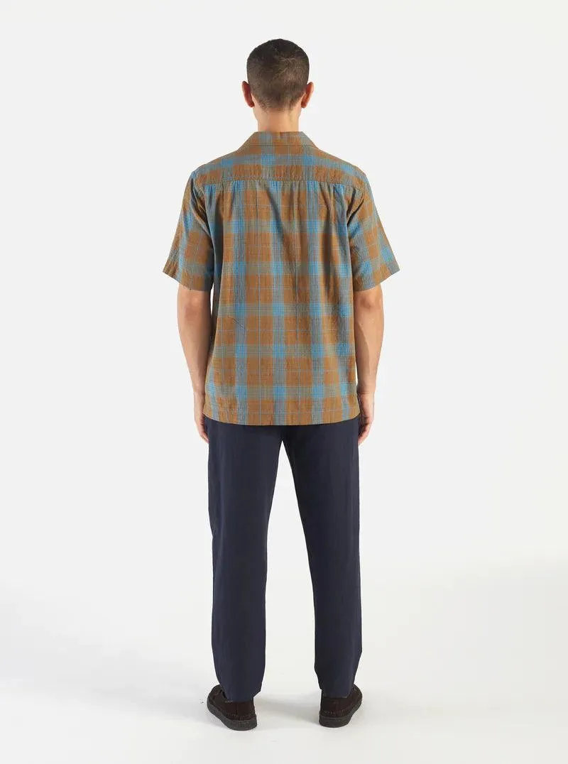 Universal Works - Camp Shirt In Sea/Sand Taki Check