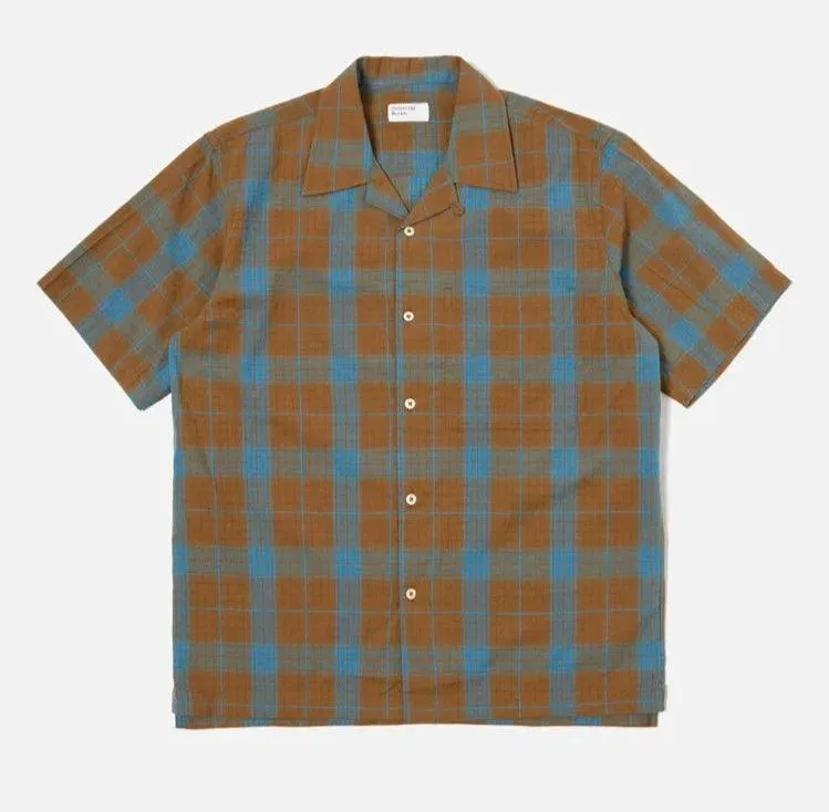 Universal Works - Camp Shirt In Sea/Sand Taki Check