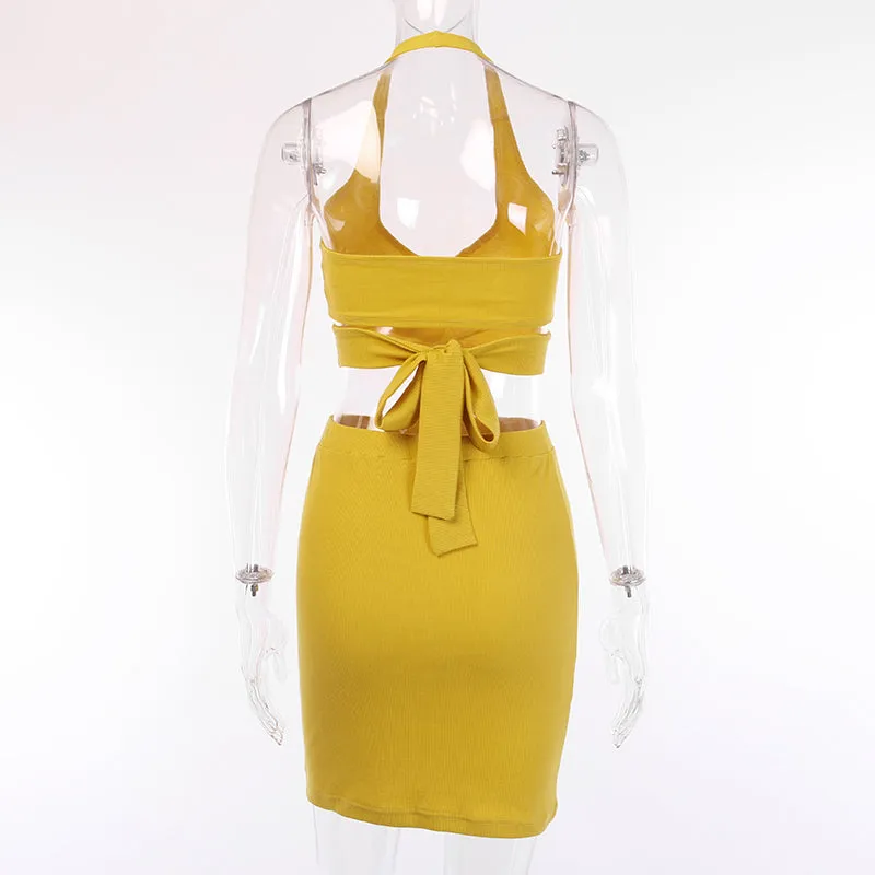 Women's Summer Bodycon Two-Piece Dress