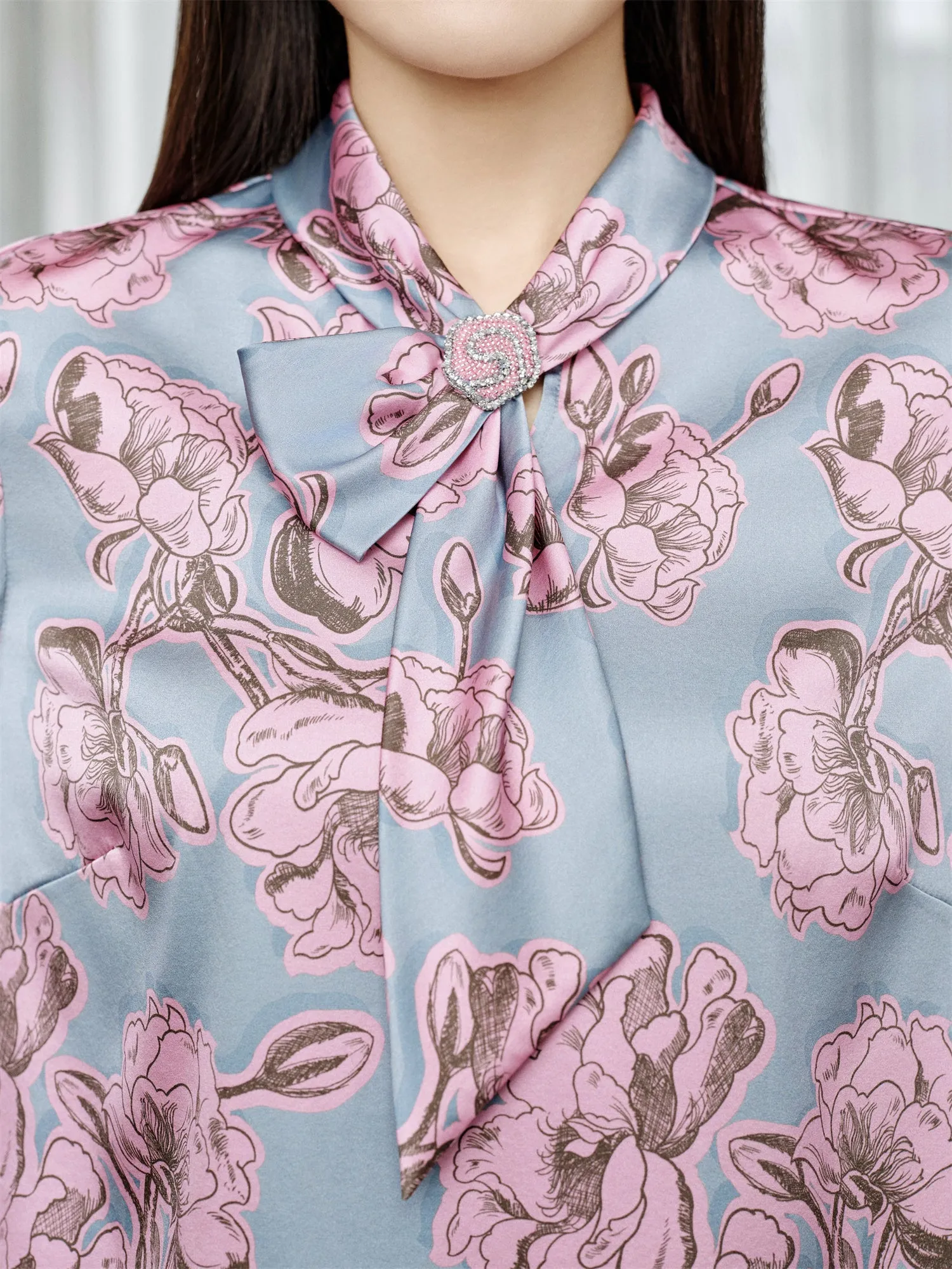 YAYING Mulberry Silk Printed Shirt